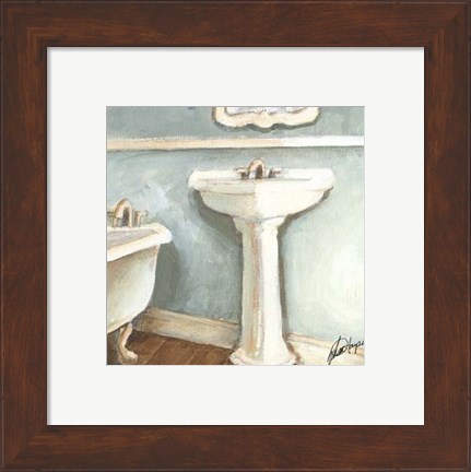 Framed Porcelain Bath I Print