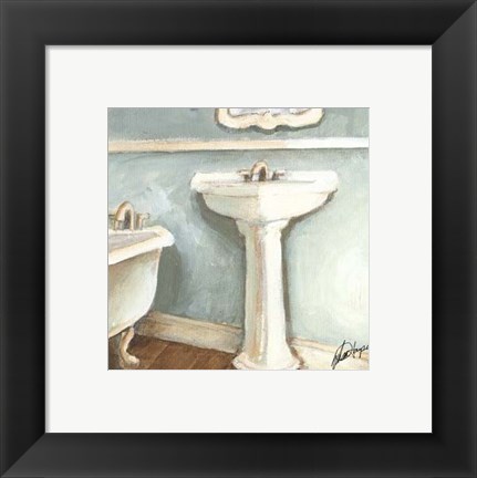 Framed Porcelain Bath I Print