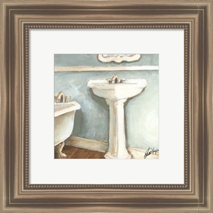 Framed Porcelain Bath I Print