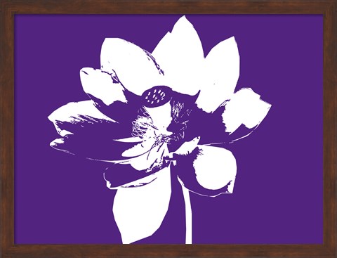 Framed Lilly on Purple Print