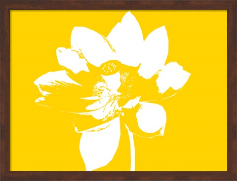 Framed Lilly on Yellow Print