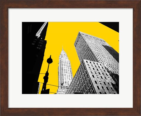 Framed New York on Yellow Print