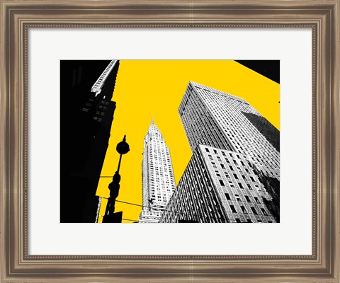 Framed New York on Yellow Print