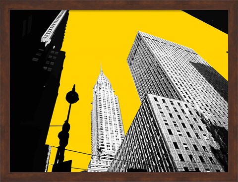 Framed New York on Yellow Print