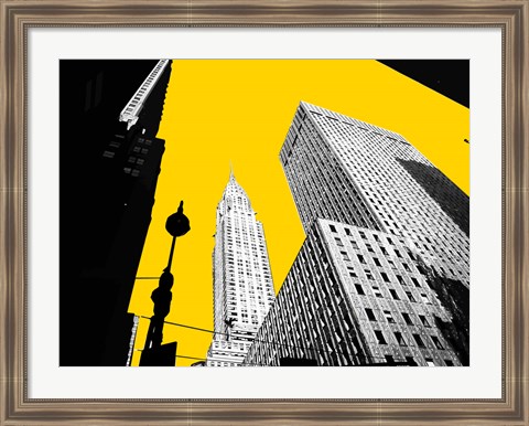 Framed New York on Yellow Print