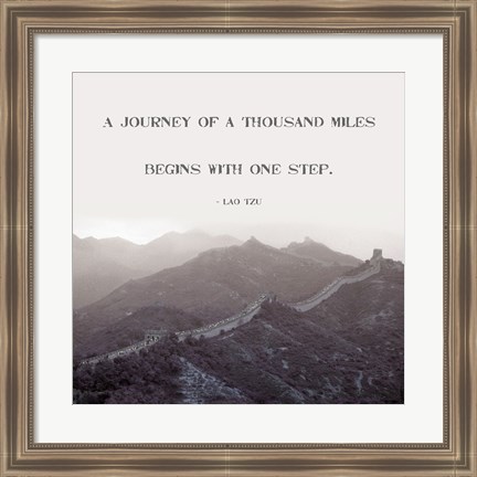 Framed Journey Of A Thousand Miles Print