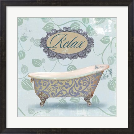 Framed Relax Bath Print