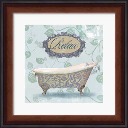 Framed Relax Bath Print