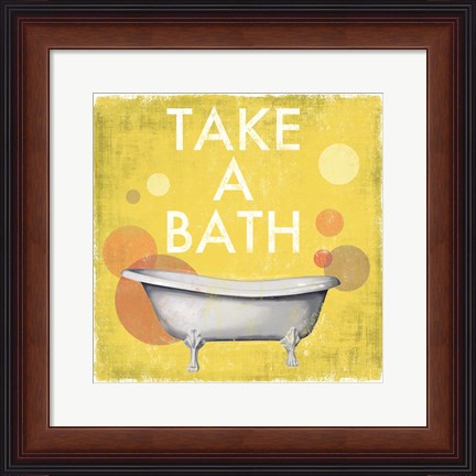 Framed Take a Bath Print