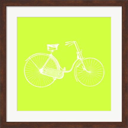 Framed Lime Bicycle Print