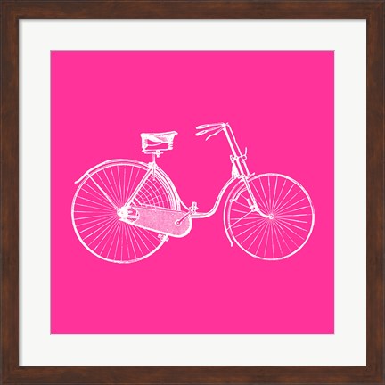 Framed Pink Bicycle Print