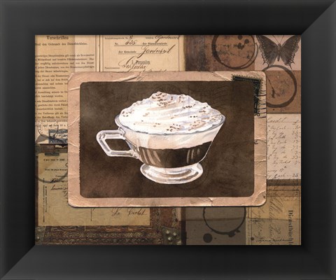 Framed Vintage Eiskaffee - mini Print