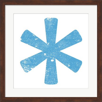 Framed Blue Asterisk Print