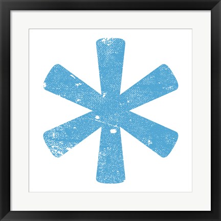 Framed Blue Asterisk Print