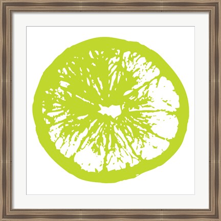 Framed Lime Orange Slice Print