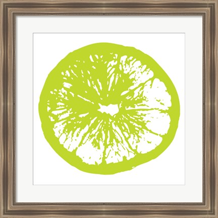 Framed Lime Orange Slice Print