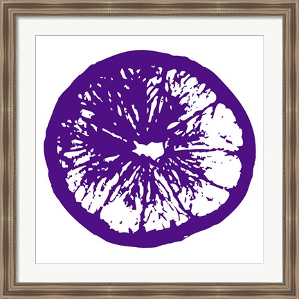 Framed Purple Orange Slice Print