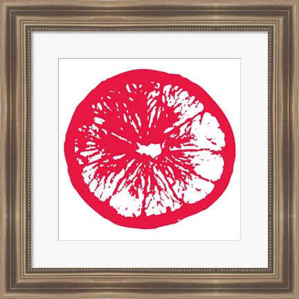 Framed Red Orange Slice Print