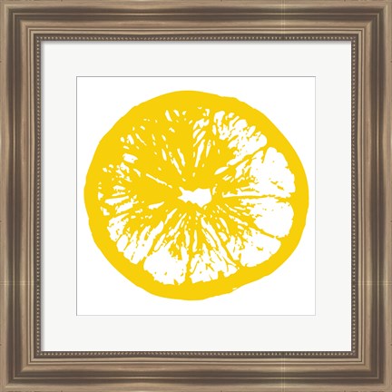 Framed Yellow Orange Slice Print