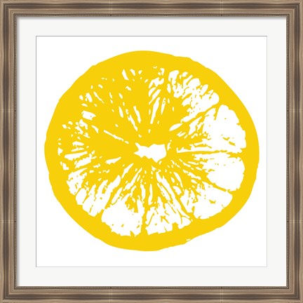 Framed Yellow Orange Slice Print