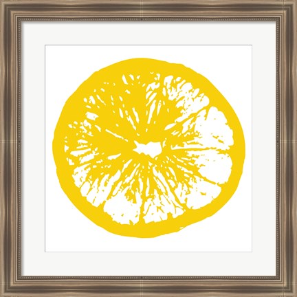 Framed Yellow Orange Slice Print