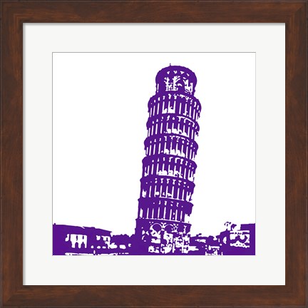 Framed Pisa in Purple Print