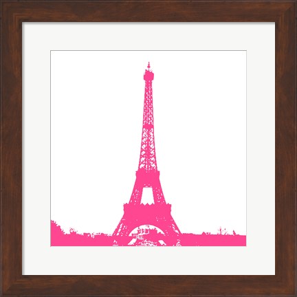 Framed Pink Eiffel Tower Print