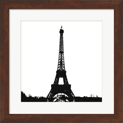 Framed Black Eiffel Tower Print