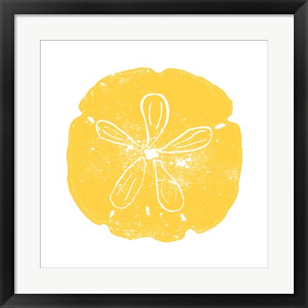 Framed Yellow Sand Dollar Print