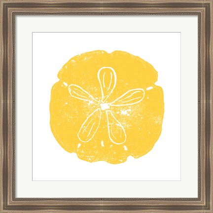 Framed Yellow Sand Dollar Print