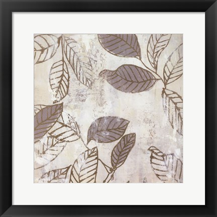 Framed Graphic Leaves IV Print