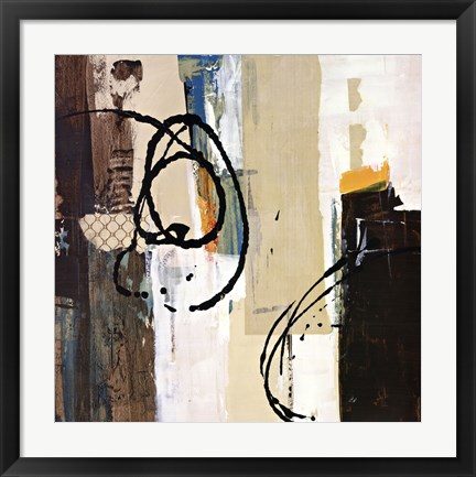 Framed Abstract Collage III Print