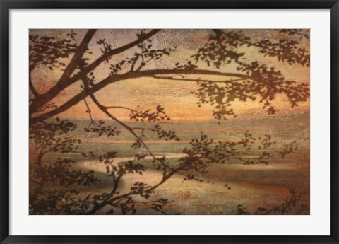 Framed Tranquil Landscape Print