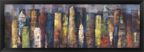 Framed City Towers I Print