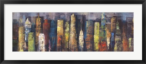 Framed City Towers I Print