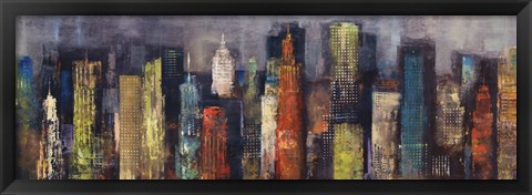 Framed City Towers II Print