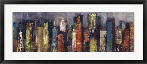 Framed City Towers II Print