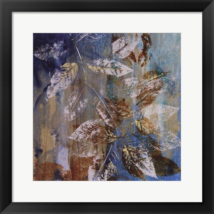 Framed Jewelled Leaves XII Print