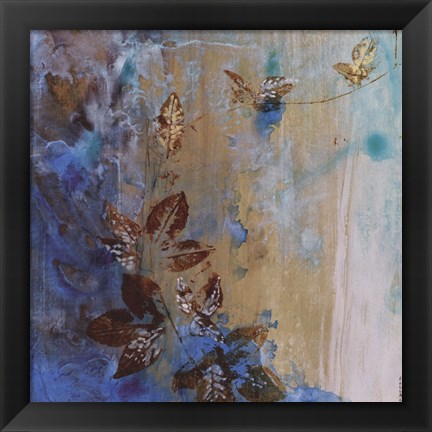 Framed Jewelled Leaves XVII Print