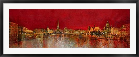 Framed Paris At Night Print