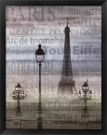 Framed Paris I Print