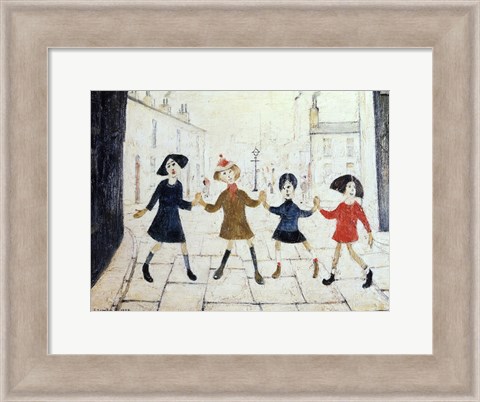 Framed Children Playing Print