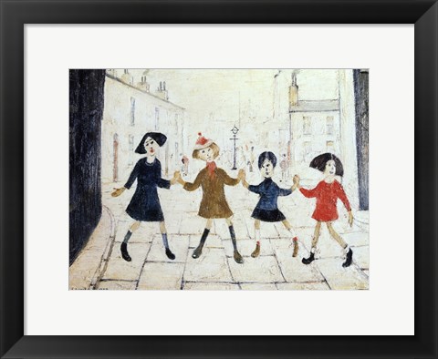 Framed Children Playing Print