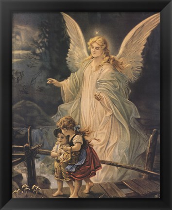 Framed Guardian Angel Print