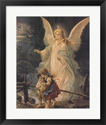 Framed Guardian Angel Print