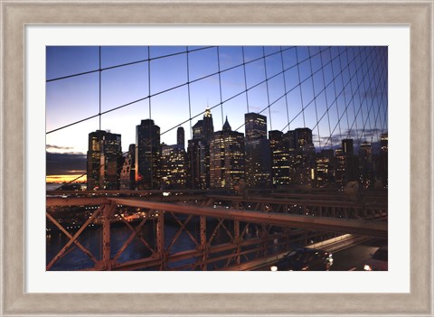 Framed Manhattan Blue Print