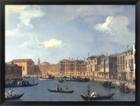 Framed View Of The Canal Of Santa Chiara Print