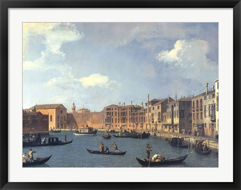 Framed View Of The Canal Of Santa Chiara Print