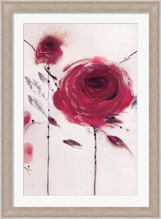 Framed Oriental Rose II Print