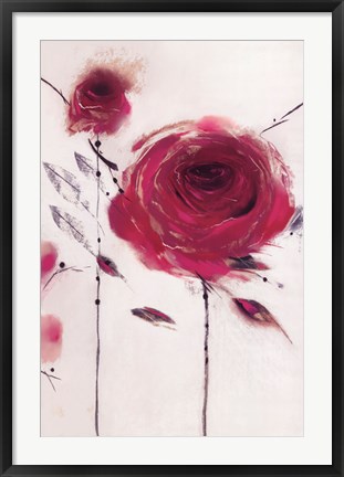 Framed Oriental Rose II Print